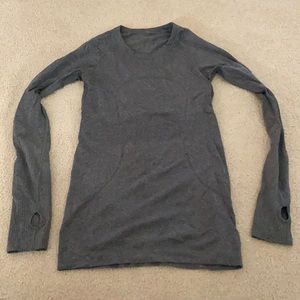 Lululemon Athletica Swiftly Tech Long Sleeve Shirt Size 4 Dark Grey